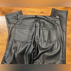 Faux leather pants